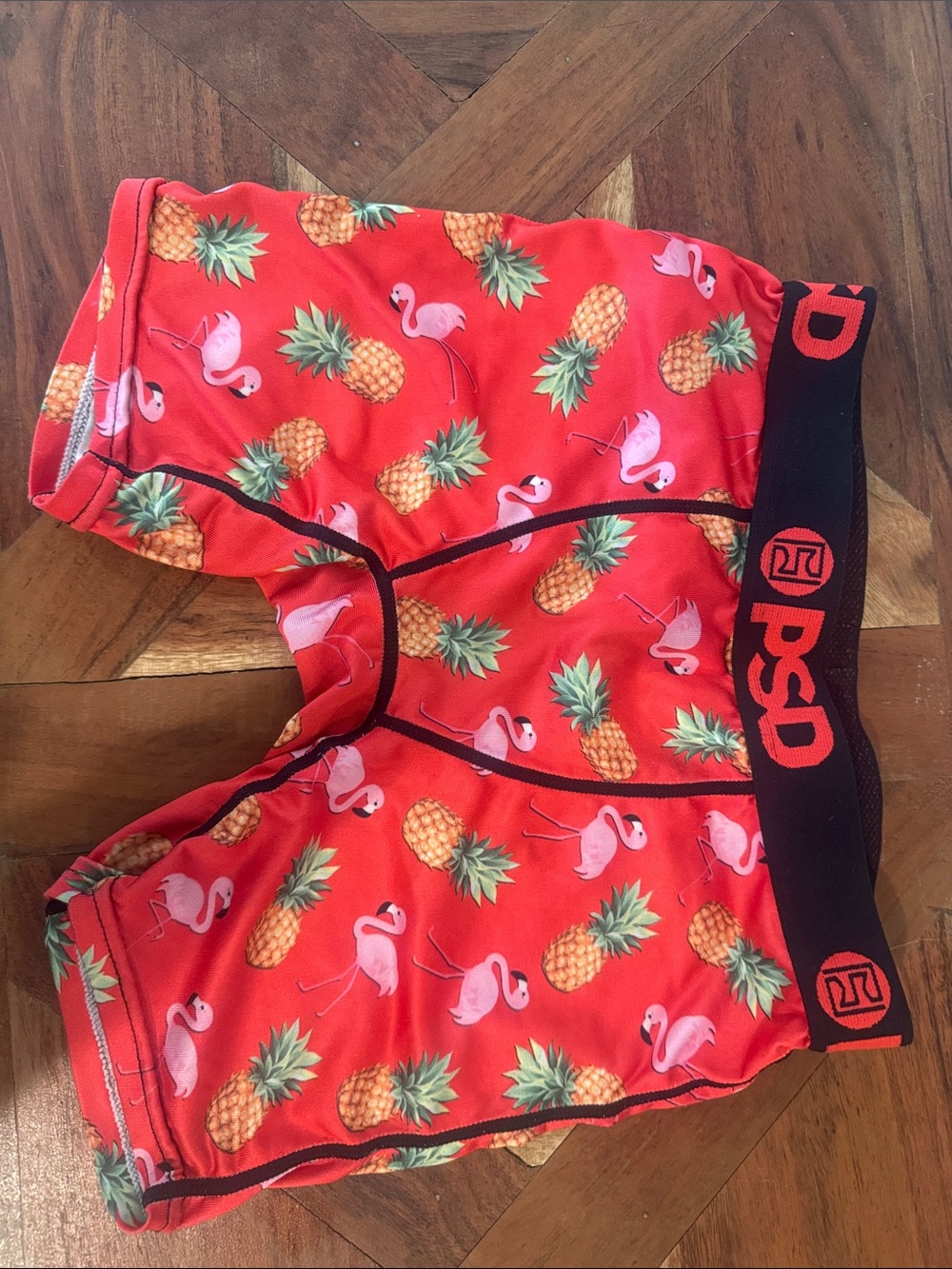 PSD Red Flamingo & Pineapple Print Boxer Briefs